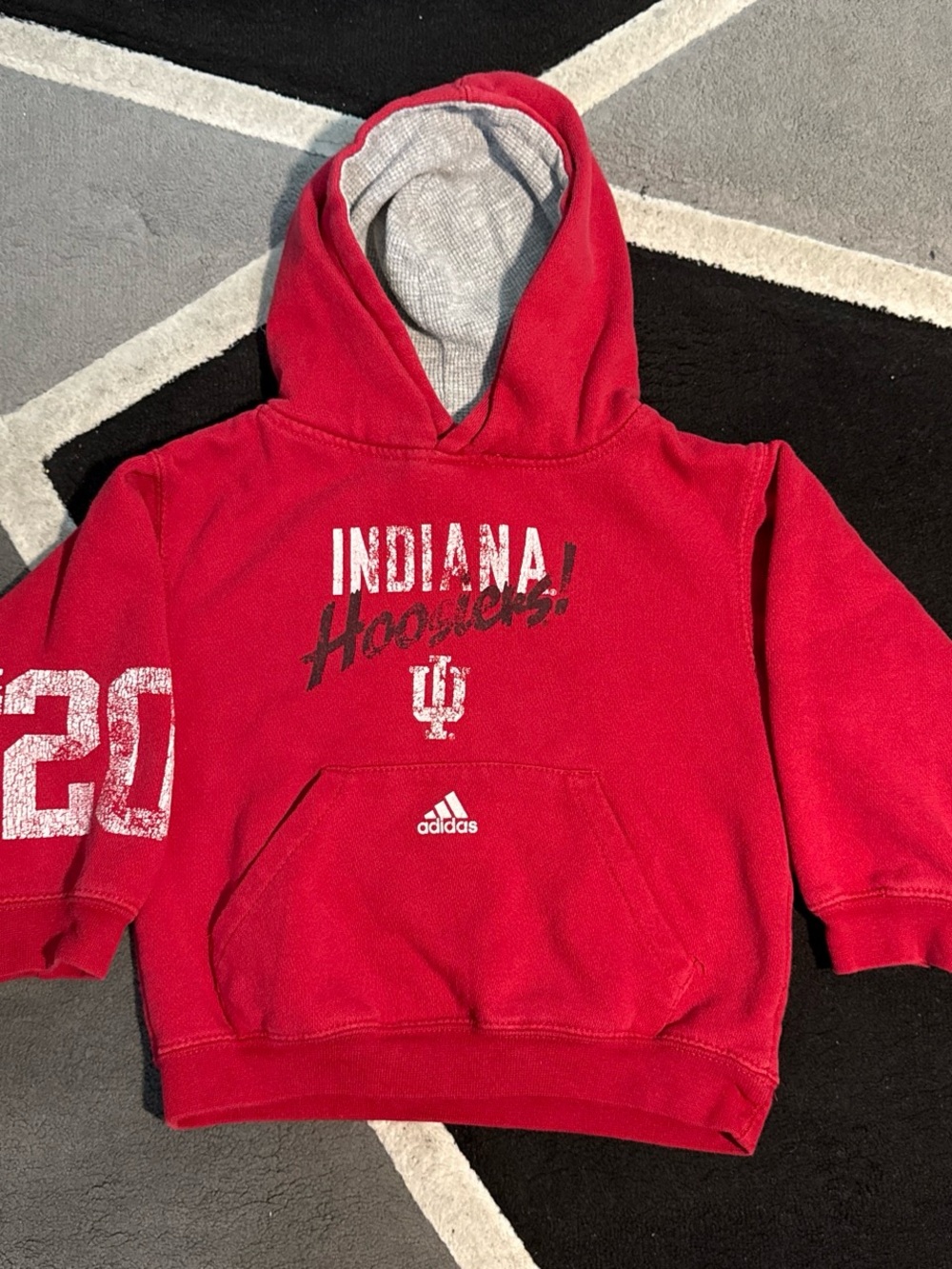 Kids Adidas red Indiana University Hoosiers hoodie